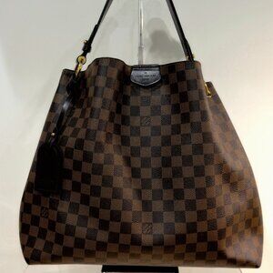 LOUIS VUITTON - Graceful PM Handbag, Damier Ebene/Red
